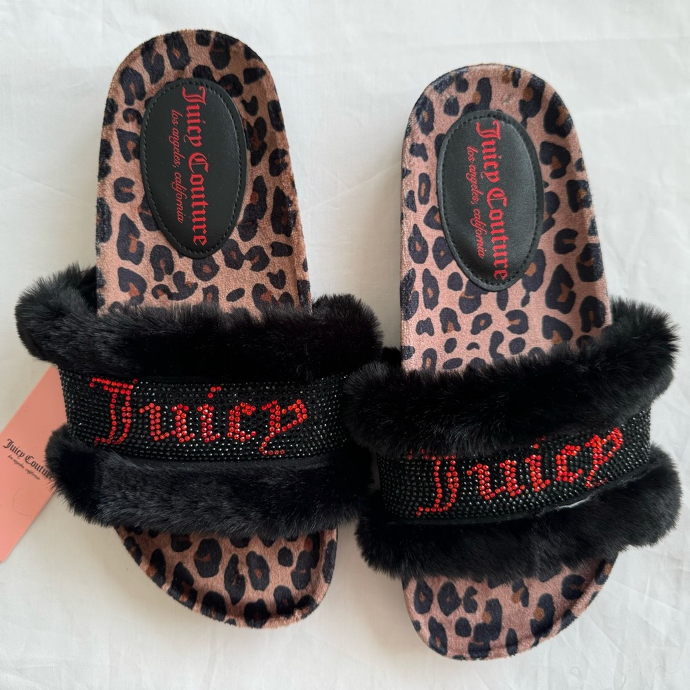 Juicy Couture Fuzzy Slides